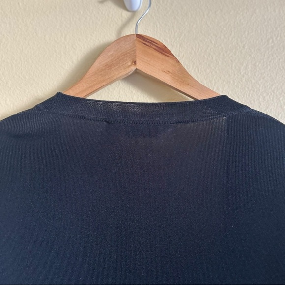 Misook Cardigan Sweater Knit Liquid Black Open Front Minimalist Plus Size 1X - Picture 10 of 14